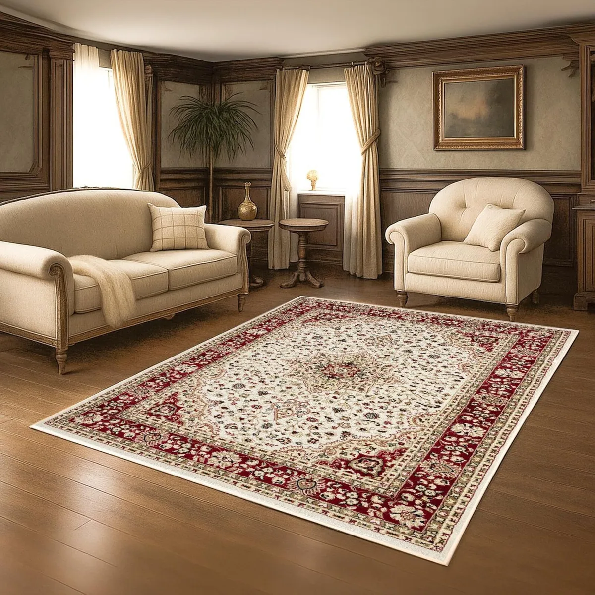 Traditional Rome Rug – Large Washable Non-slip - Image 1