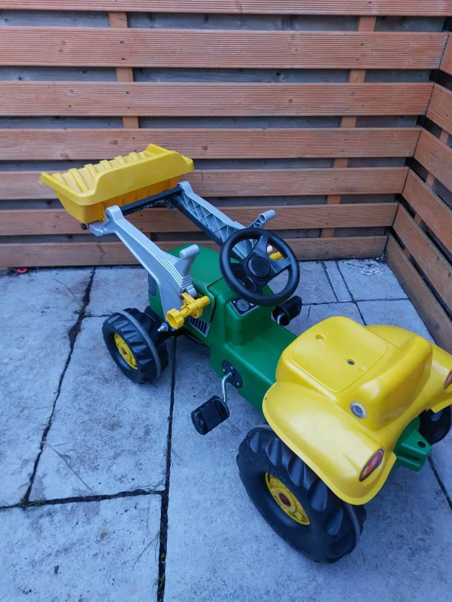Kids Ride-On Tractor with Front Loader & Trailer - Image 2