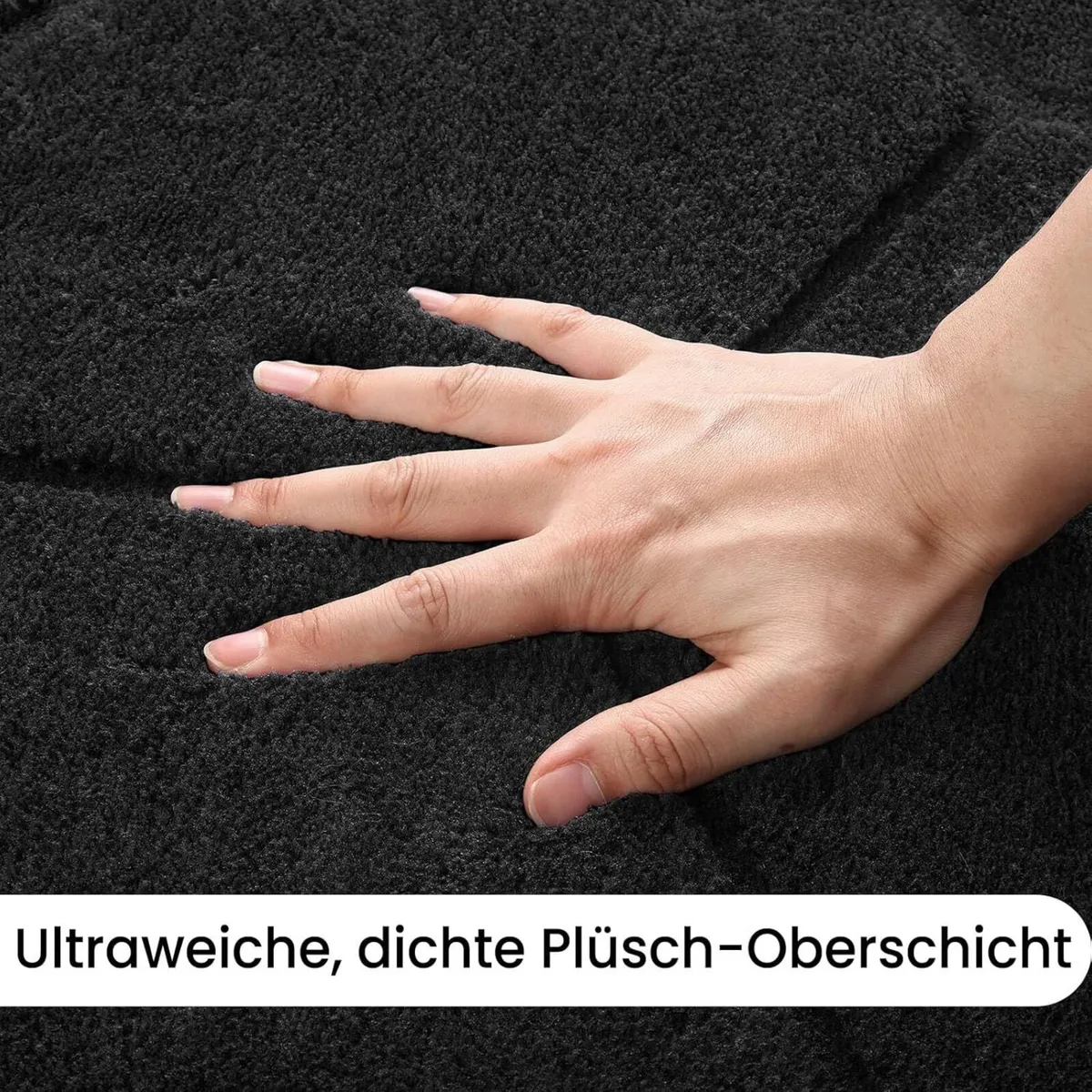 Rug Living Room 200 x 300 cm Grey Washable - Image 2