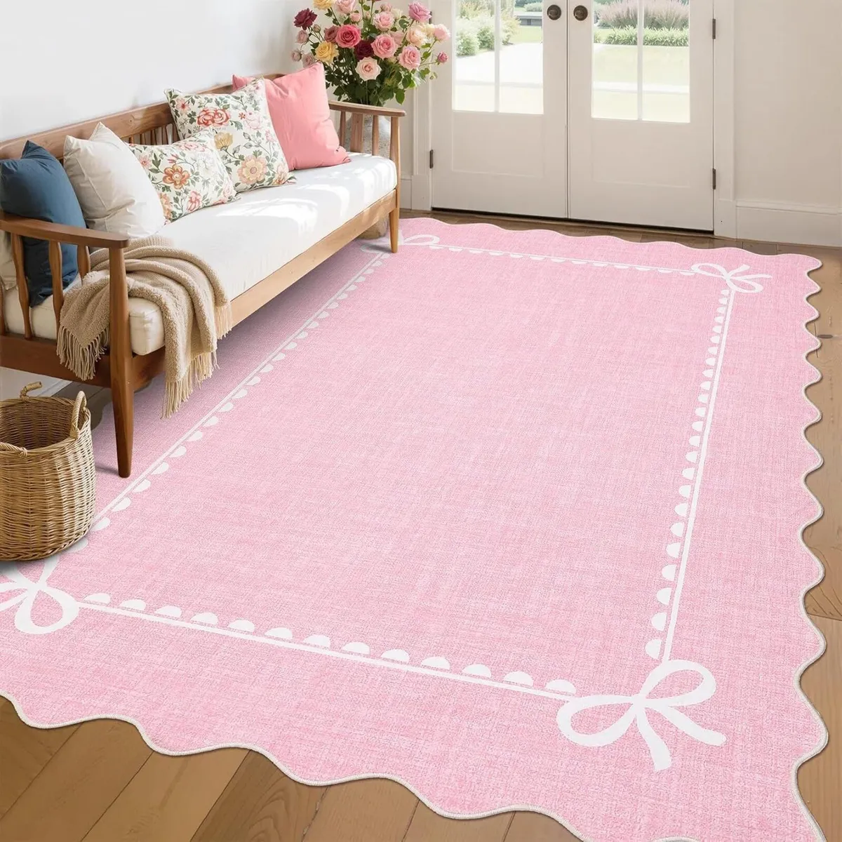 160 x 230 cm Modern Scalloped Rugs for Living - Image 2