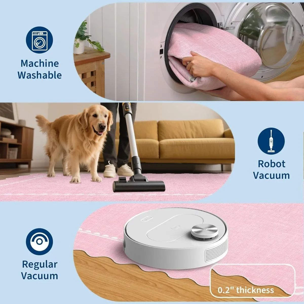 160 x 230 cm Modern Scalloped Rugs for Living - Image 4