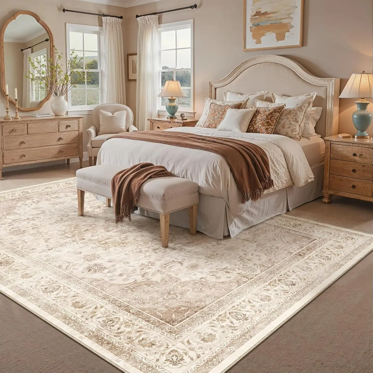 Vintage Living Room Area Rug 200x300cm Machine - Image 4