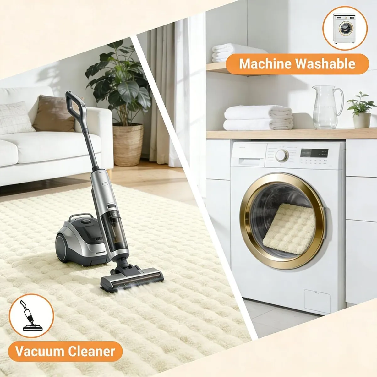 Fluffy Shaggy Rugs Living Room with 3D Bubble - Image 3