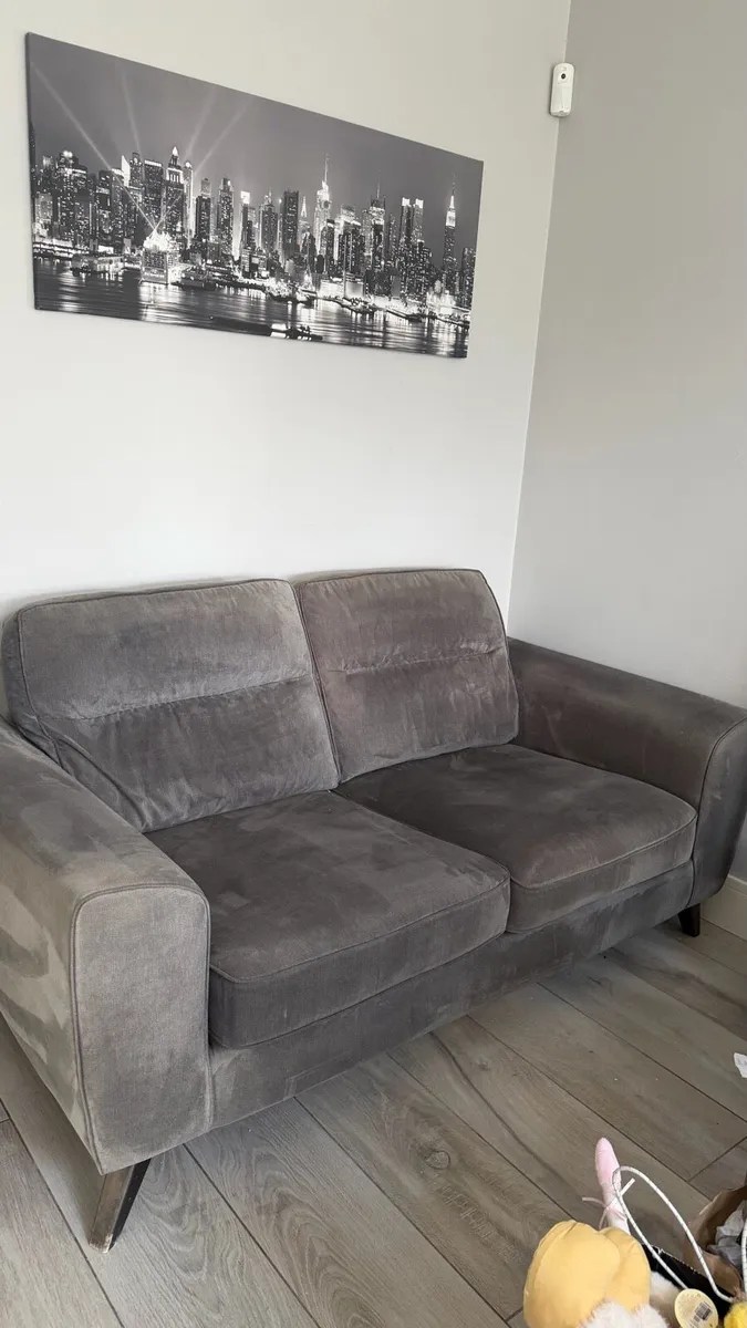 DFS 2 seater grey couch - Image 2