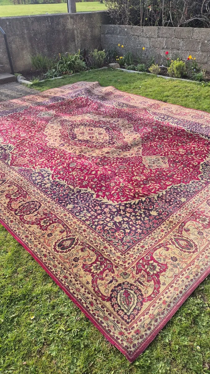 Vintage wool pile rug - Image 3