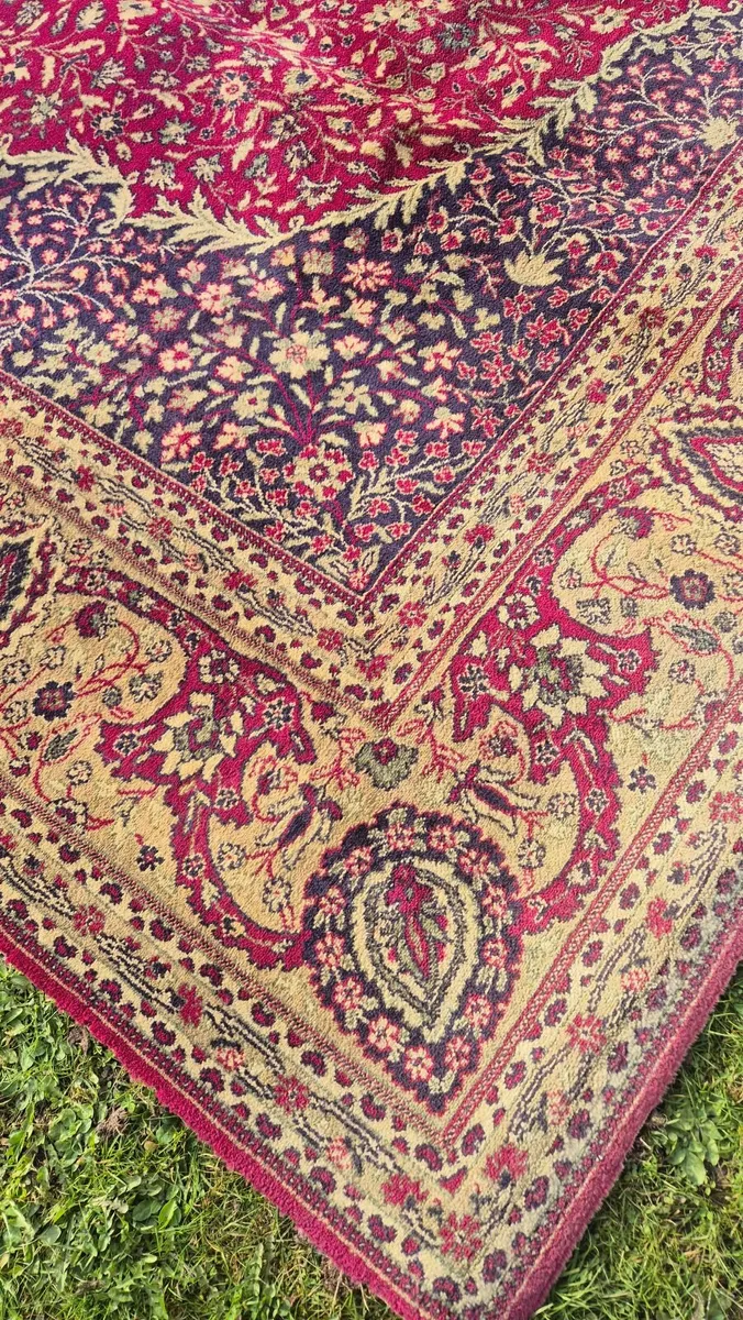 Vintage wool pile rug - Image 4