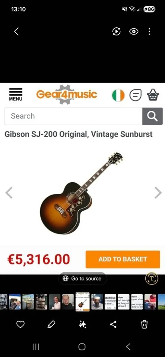 Gibson SJ-200 Vintage Sunburst - Image 3