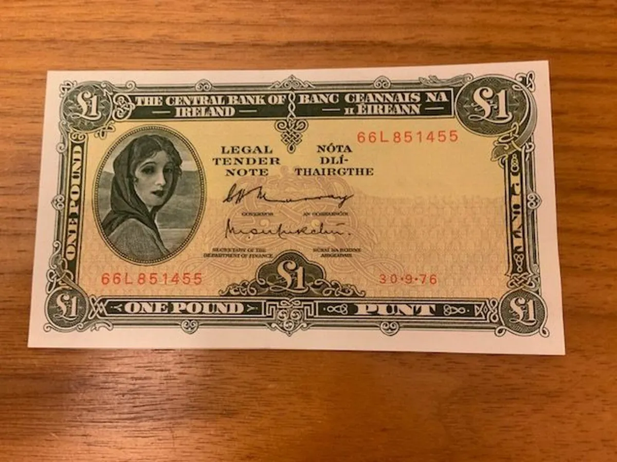 Lady Lavery 1 Pound Note - 30 Euros - Image 1