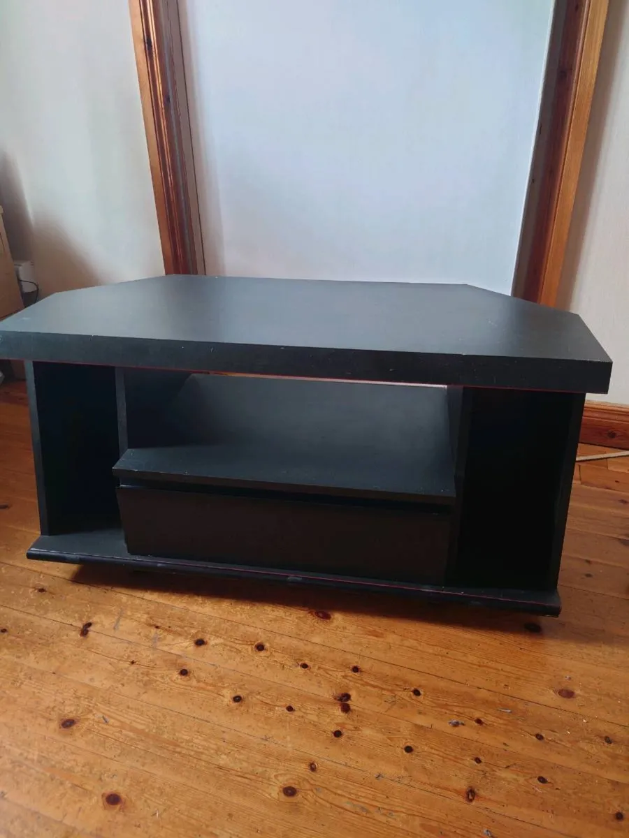 Black TV Stand on Wheels - Image 4