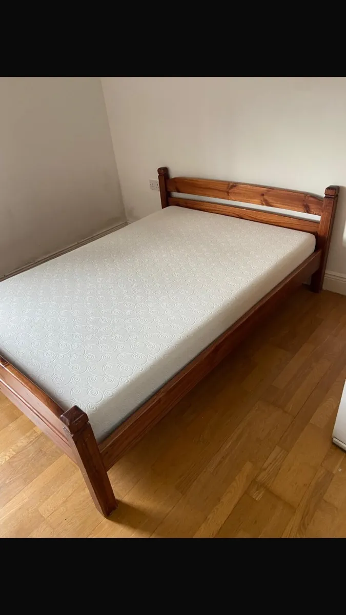 Double bed with mattress - Image 1