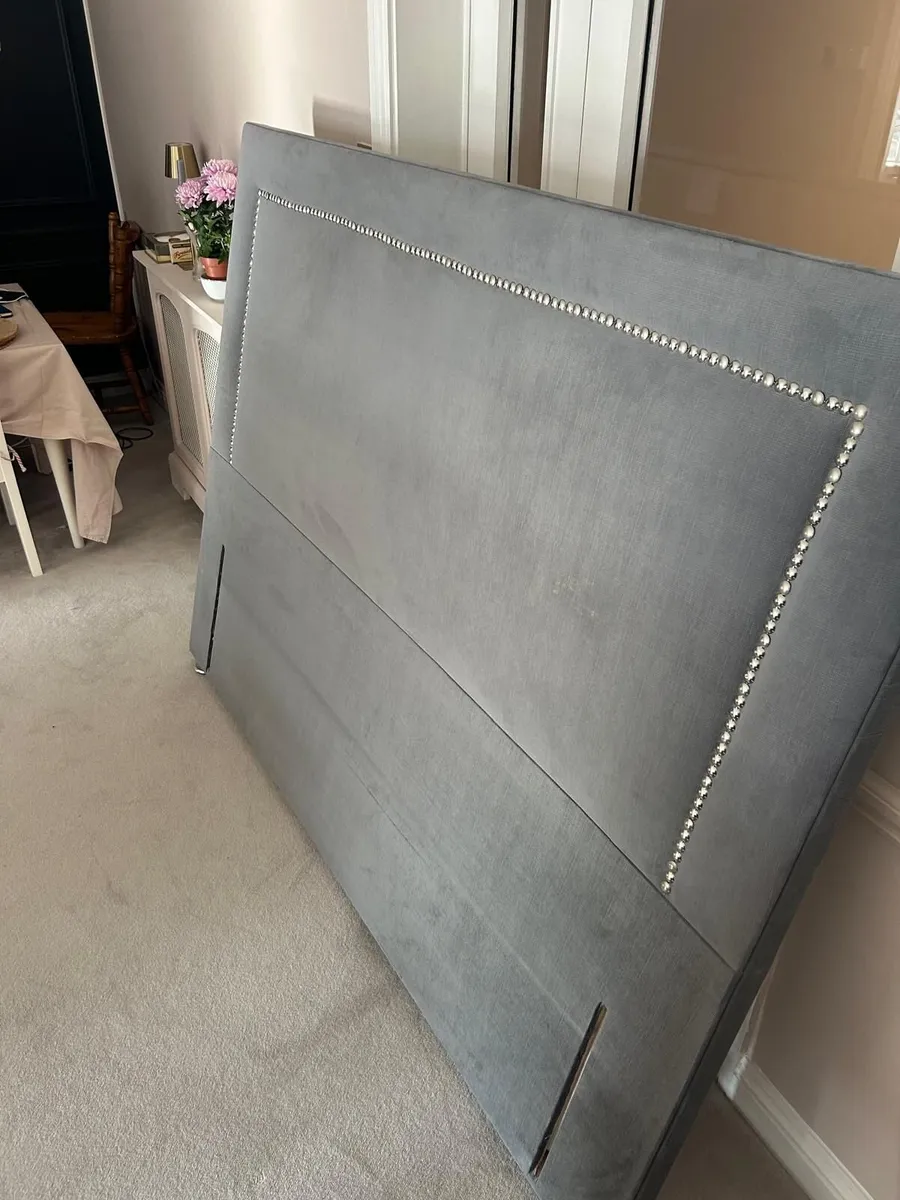 Headboard (6 foot) Superking Grey - Image 3