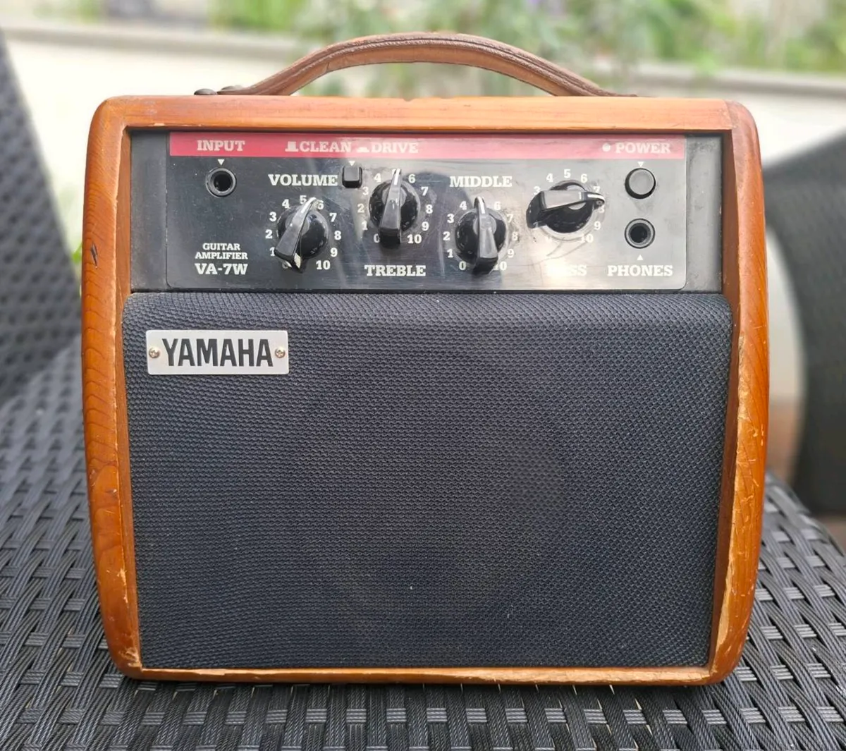 Vintage and rare Yamaha solid Wood Guitar Amp - Image 1