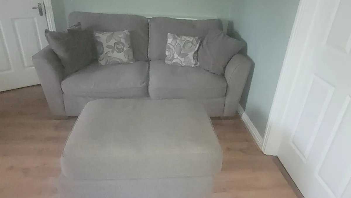 Loveseat + 3 Seater Couch + Footstool - Image 3