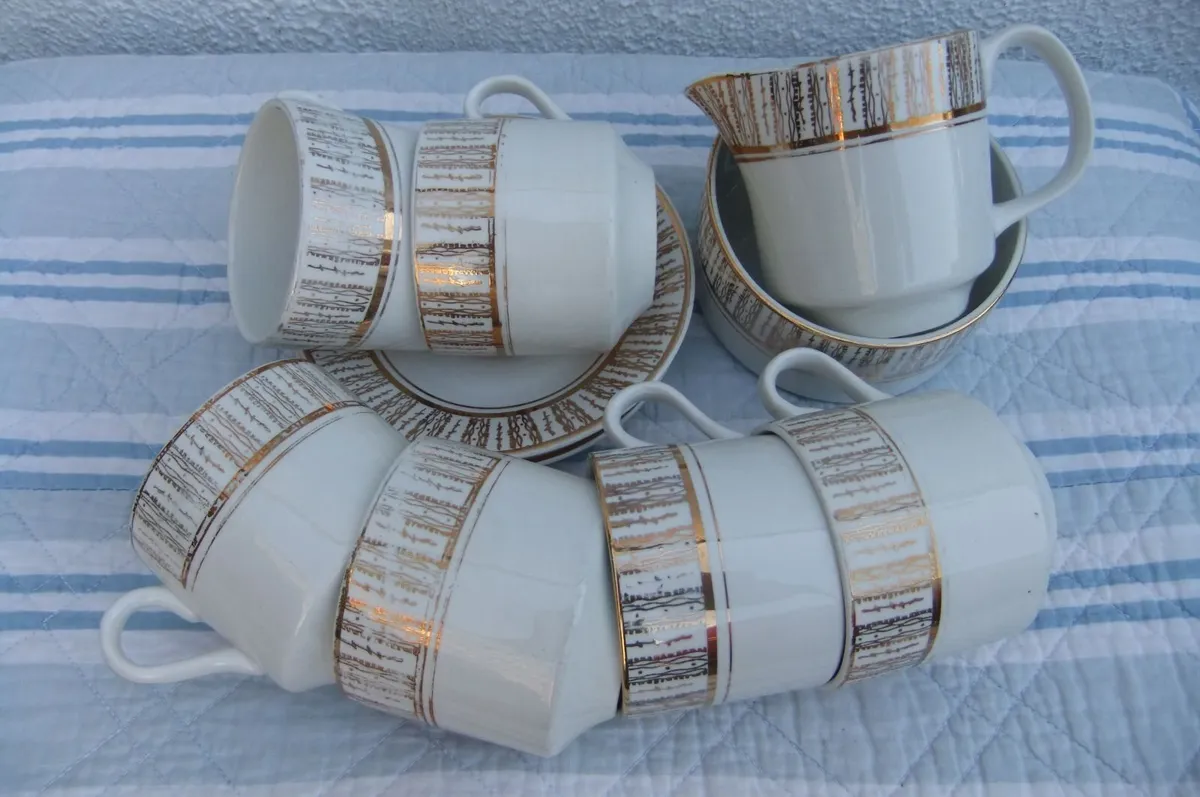 Arklow Pottery Gilded Set x 10 Pieces - Image 3