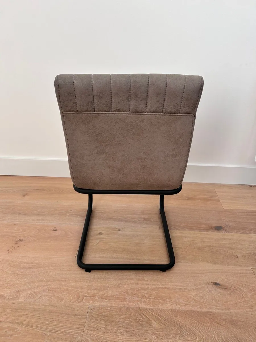 Round Wooden Dining Table & 4 Chairs - Image 4