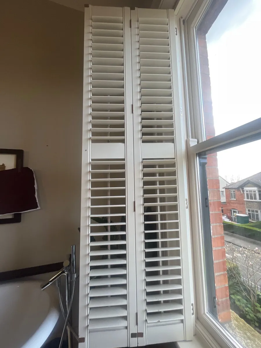 White Wooden Plantation Shutters - Image 3