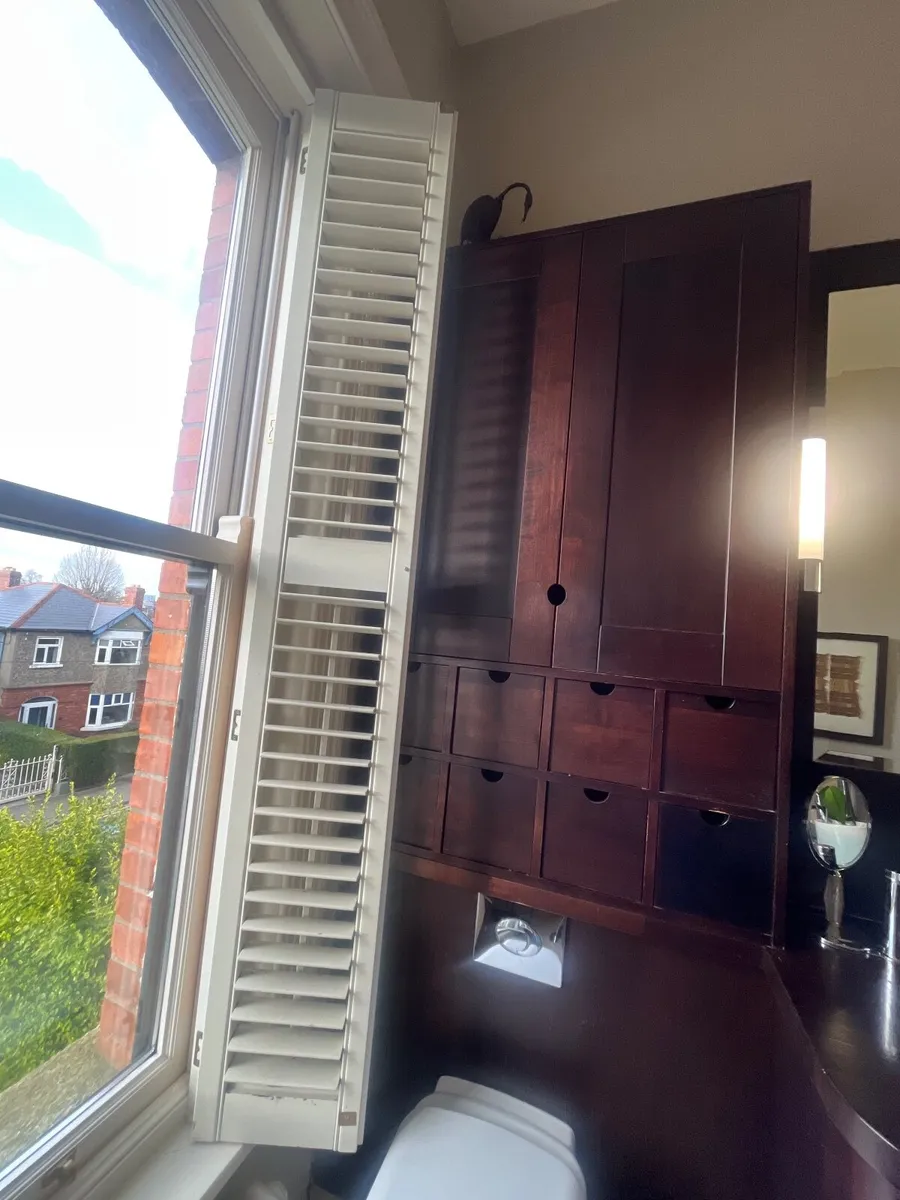 White Wooden Plantation Shutters - Image 4