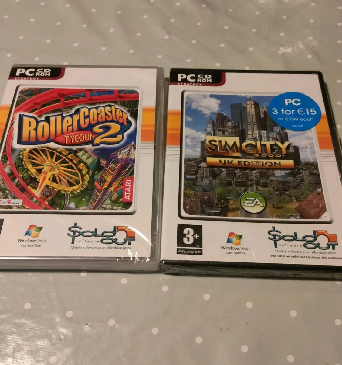 2 PC CD rom vintage Games. New in packaging. - Image 1