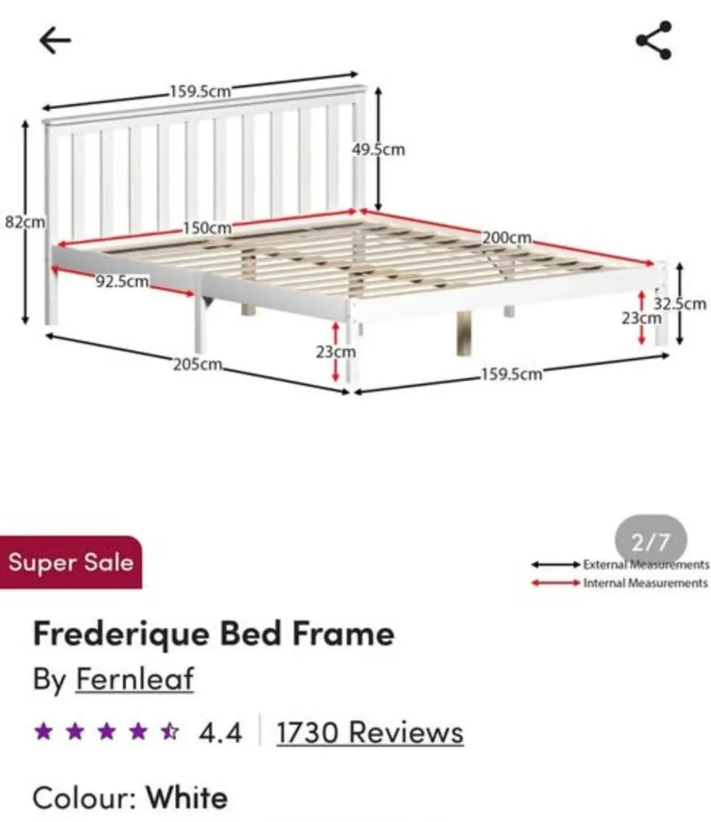 King Size Wooden Bed Frame - Image 2