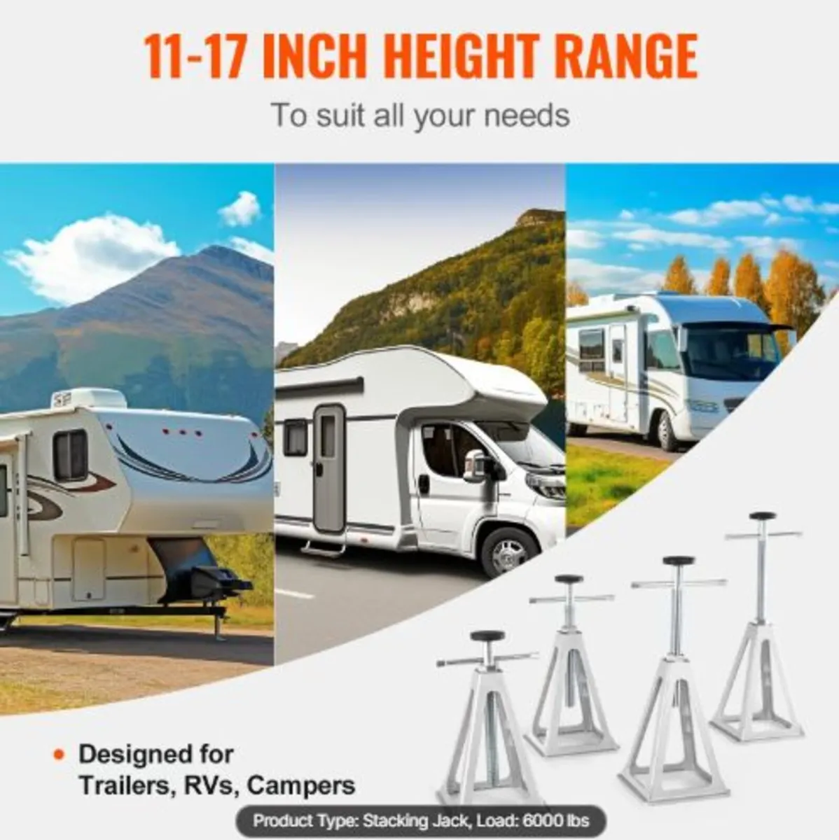 RV Stabilizer Jacks, 4 Pack Aluminum RV Leveling - Image 2