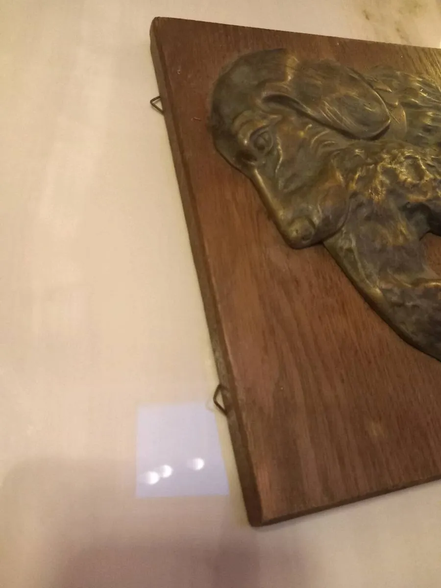 Bronze hunting dog and rabbit, v heavy D18 post 6e - Image 4