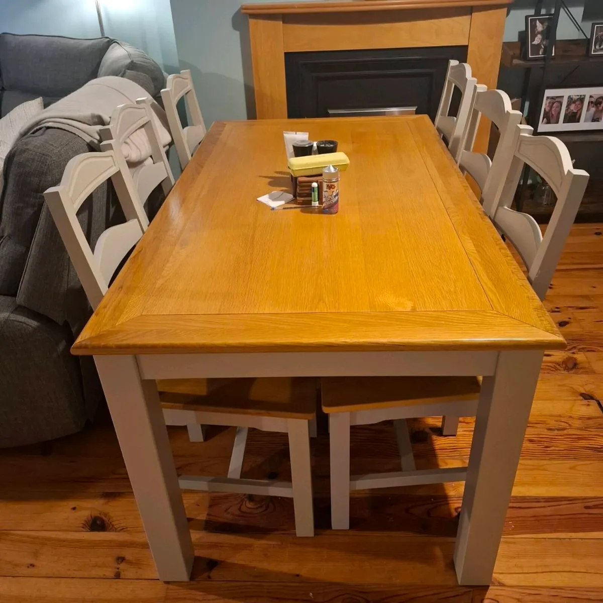 Wiltshire Grey Table and 6 Chairs - Image 1