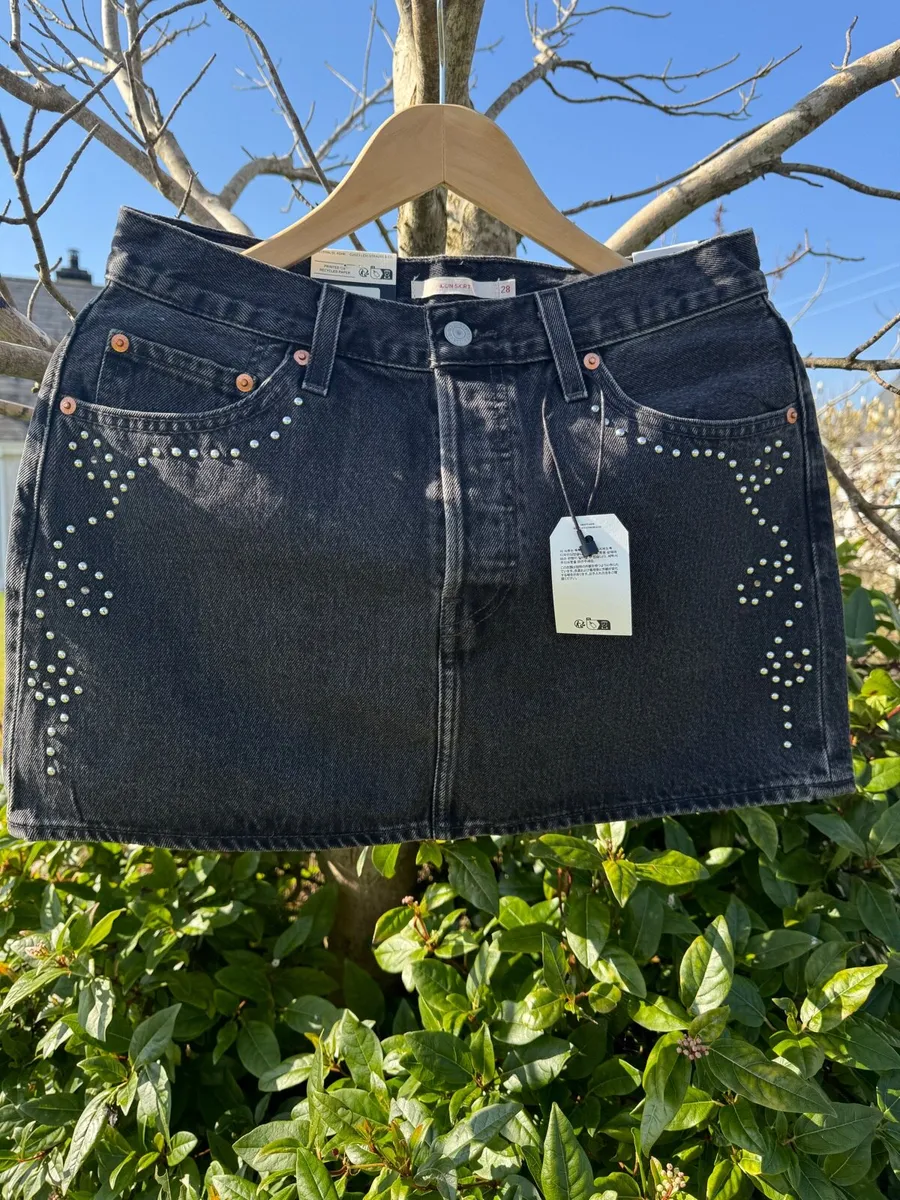 Levi’s Y2K Bejeweled Denim Mini Skirt Size M-28 - Image 1