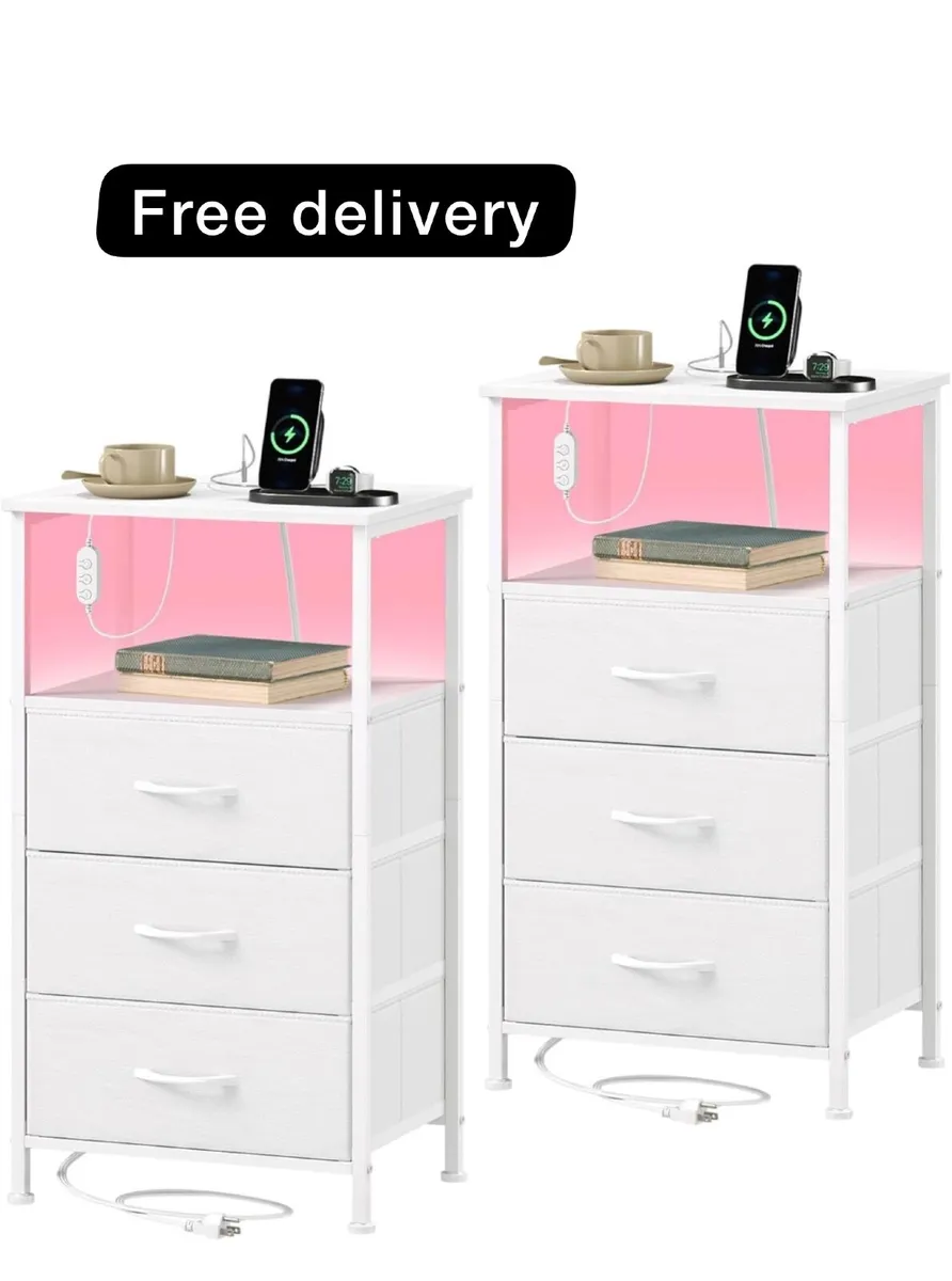 3 Drawers Chest of Drawers for Bedroom with - Image 1