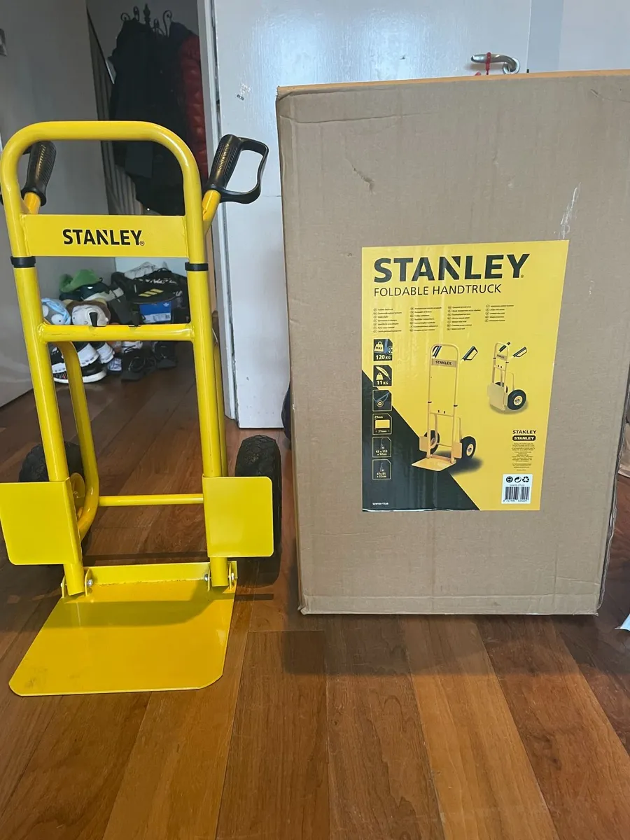 Stanley 120KG Steel Folding Hand Cart - Image 1