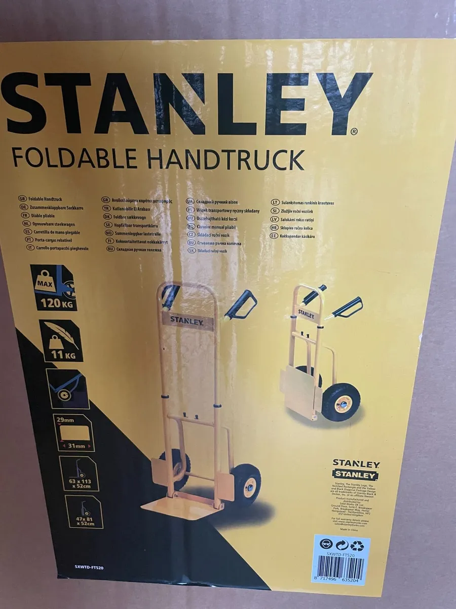 Stanley 120KG Steel Folding Hand Cart - Image 2