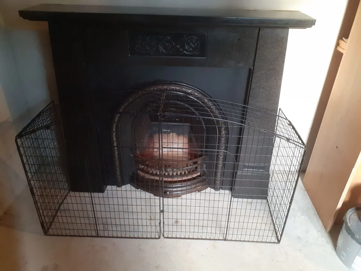 Cast iron fire place and grate - Image 1