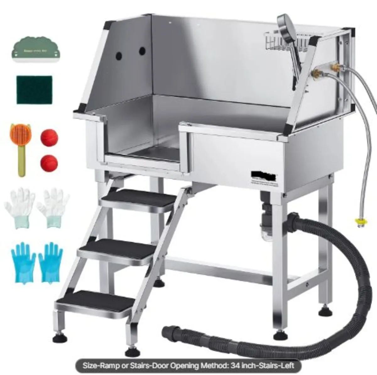 86.4 cm Stainless Steel Dog Washing Station, Pet - Image 1