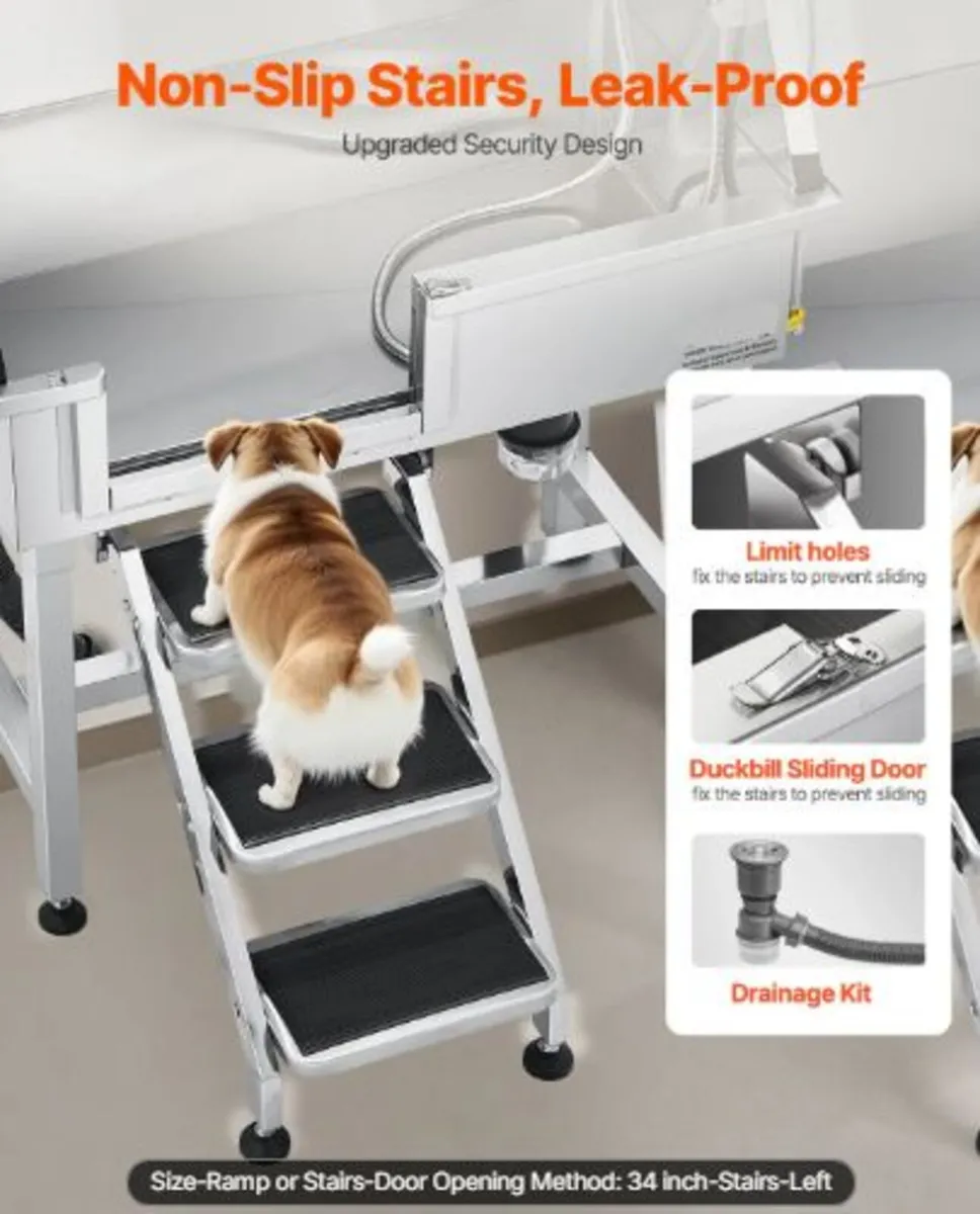 86.4 cm Stainless Steel Dog Washing Station, Pet - Image 2
