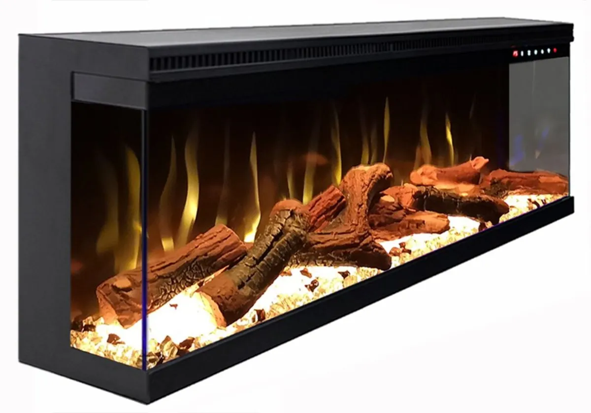 60" 3 sides electric fireplace + set of suitcses - Image 4