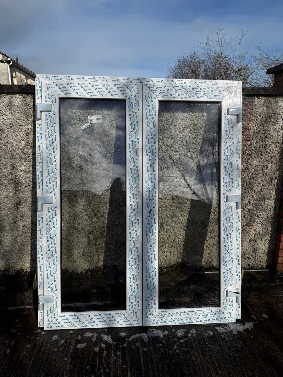 White Double Glazed uPVC Double French Doors - Image 2