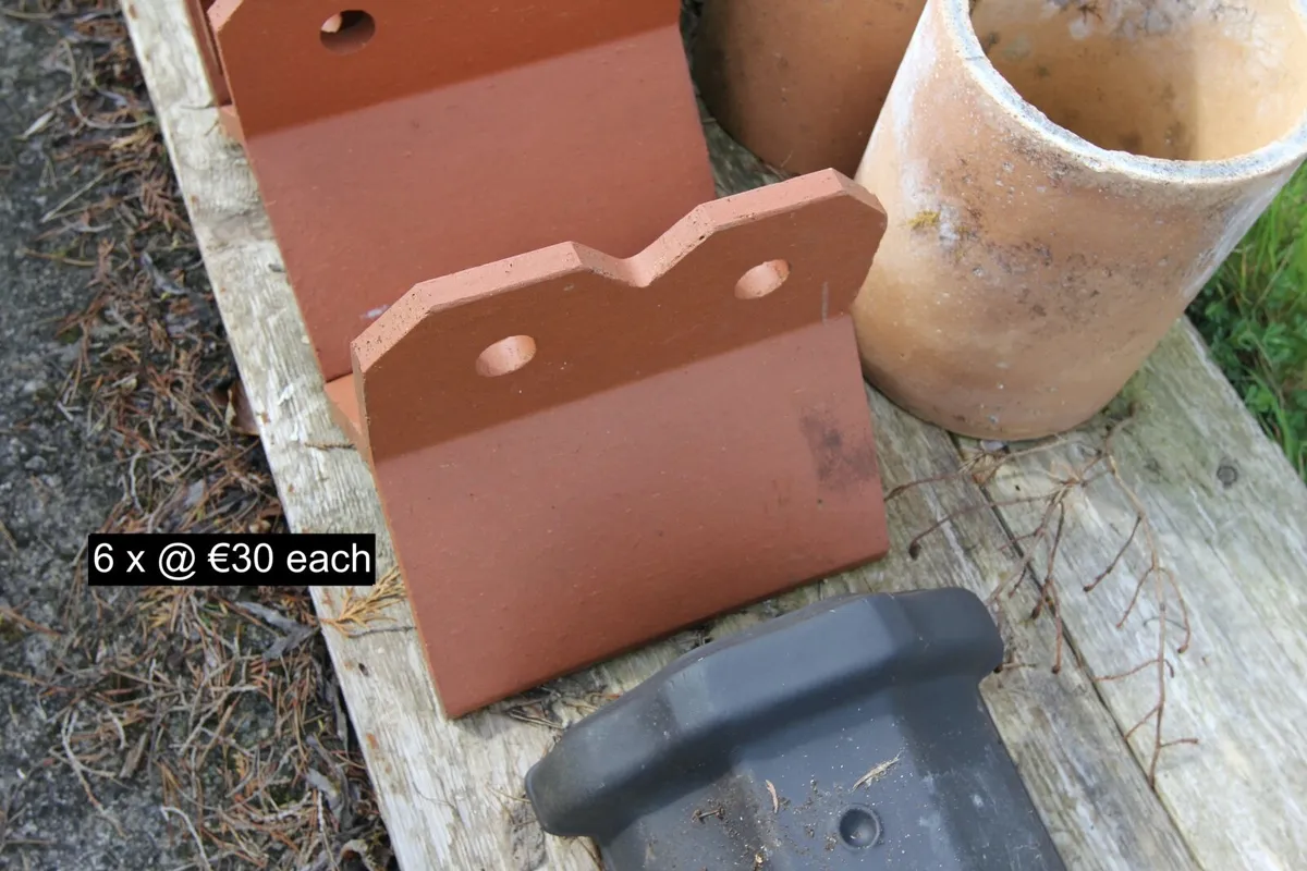 Two Hole Crested Ridge Tiles + Clay Chimney Flues - Image 2