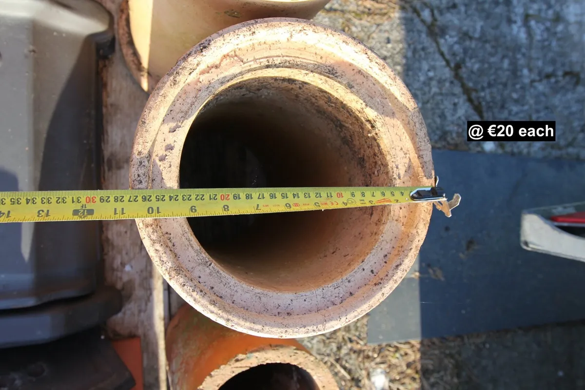 Two Hole Crested Ridge Tiles + Clay Chimney Flues - Image 4