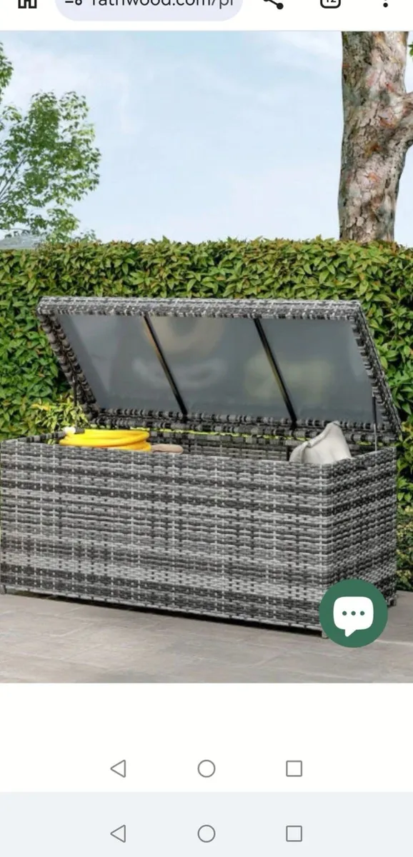 Brand New 380L Dark Grey Rattan Storage Box - Image 1