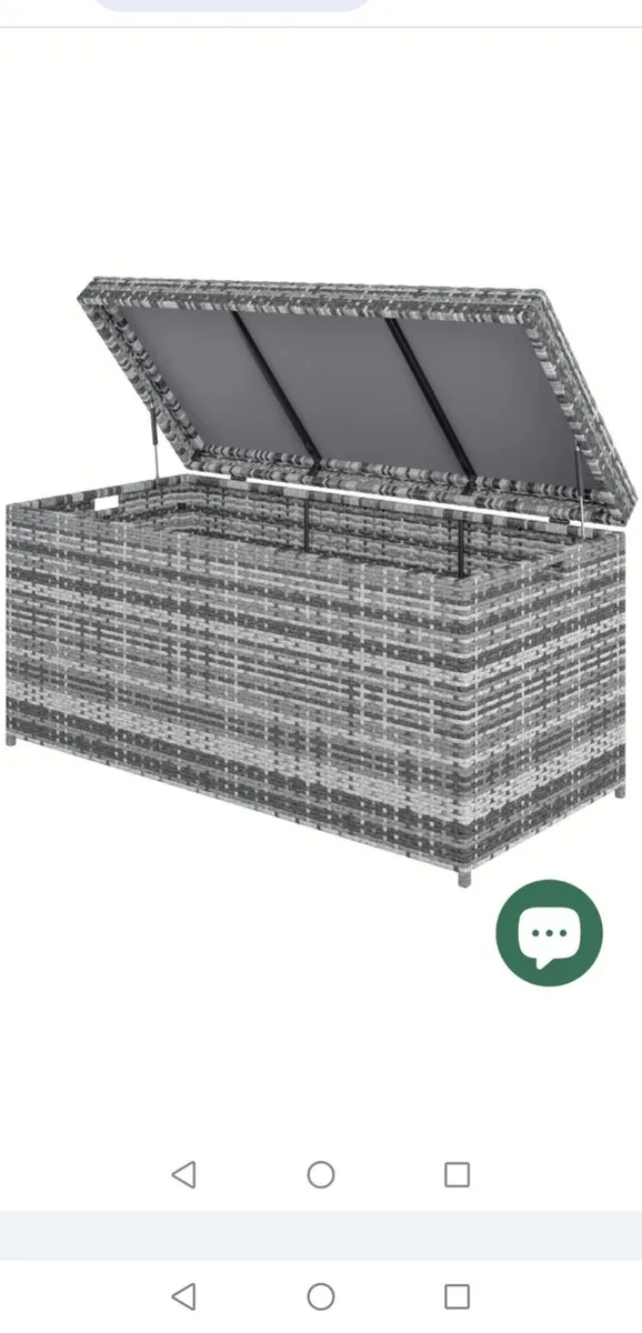 Brand New 380L Dark Grey Rattan Storage Box - Image 2