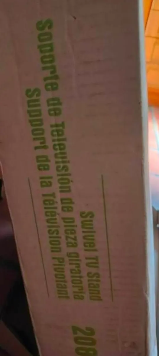 Flat packed, TV swivel stand, new in box. Measurem - Image 2