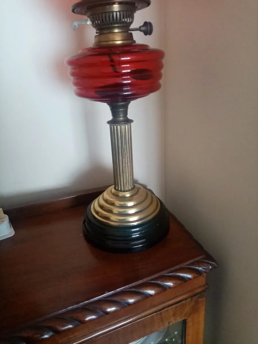 Vintage oil Lamp, Cake Stands - Image 2