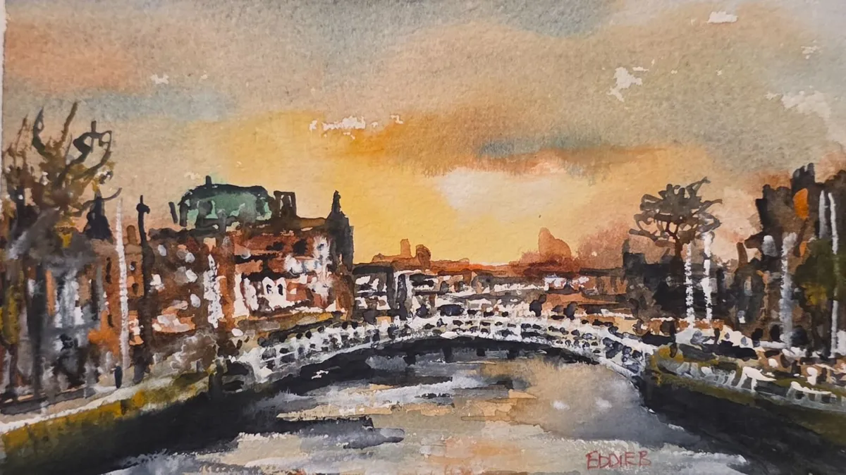 Dublin iconic scenes watercolour - Image 3
