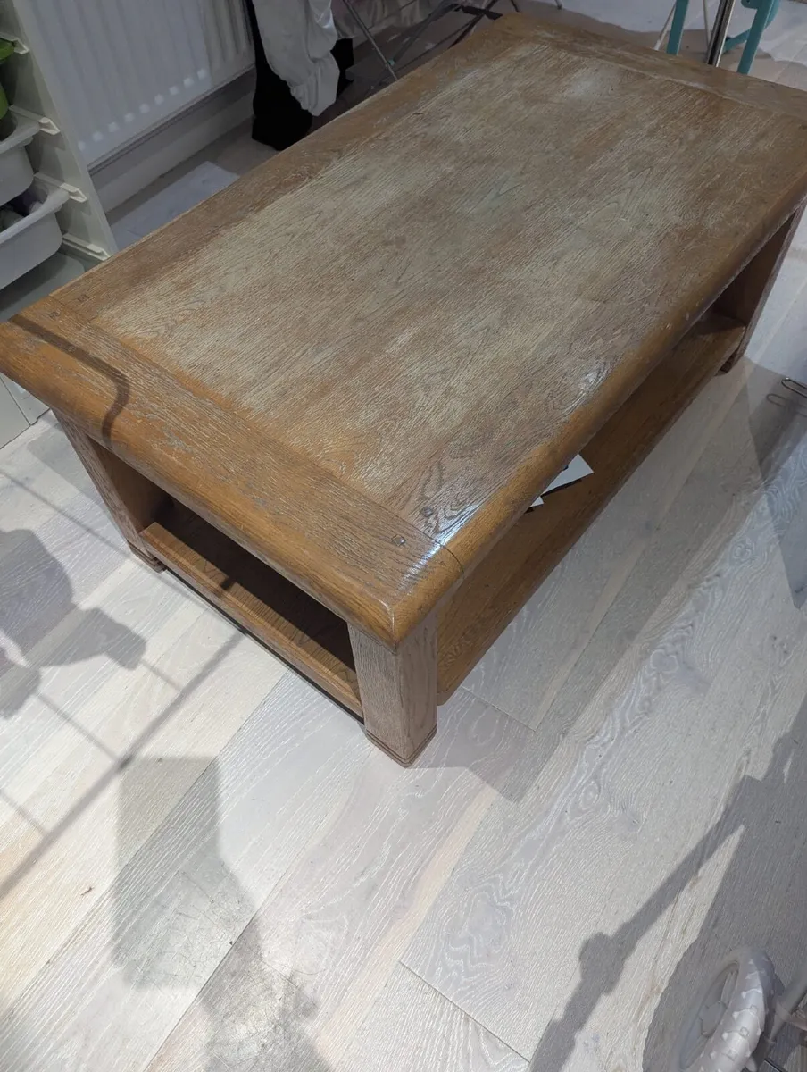 Coffee table solid oak wood - Image 4