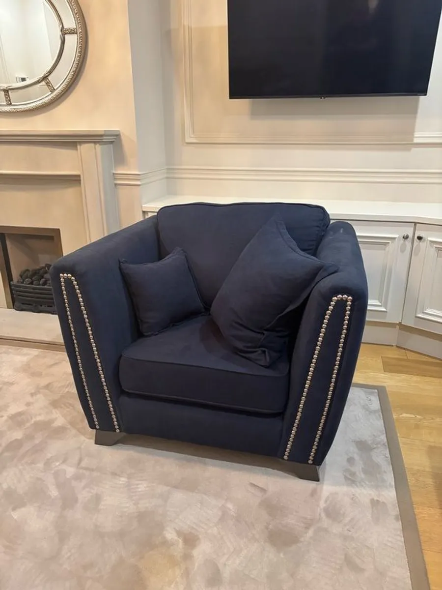 Navy Loveseat - Image 1