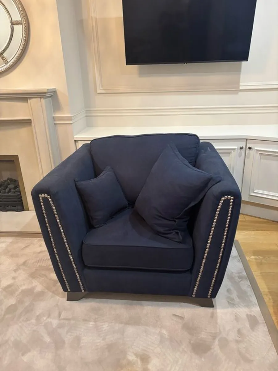 Navy Loveseat - Image 3