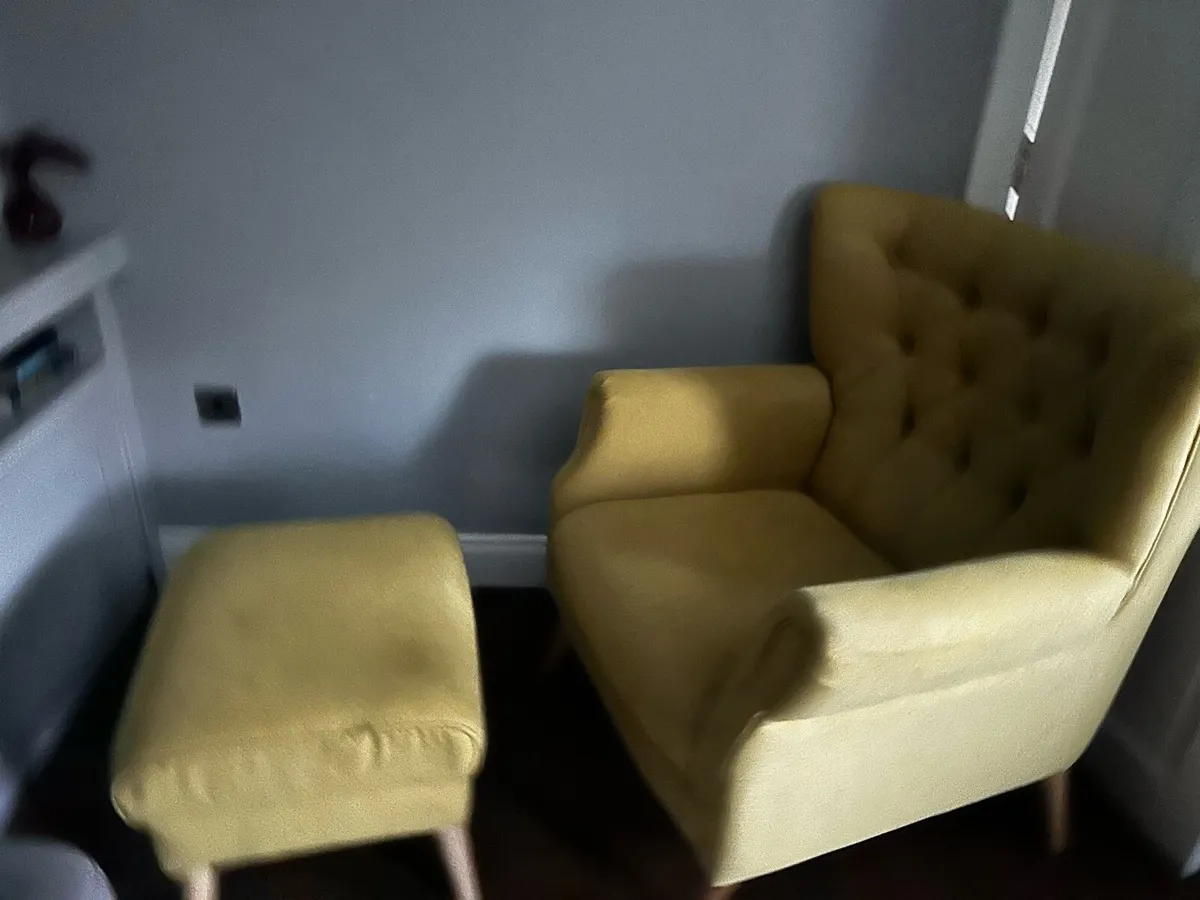 Arm chair and Foot stool - Image 2