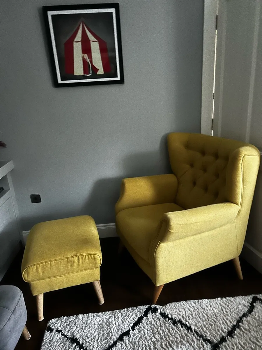 Arm chair and Foot stool - Image 3