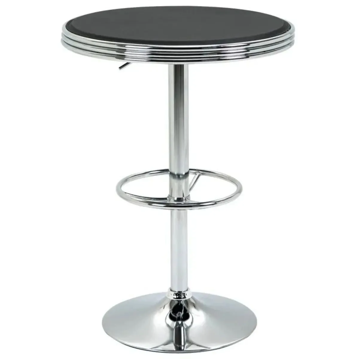 Round Cafe Bistro Table with Footrest - Image 2