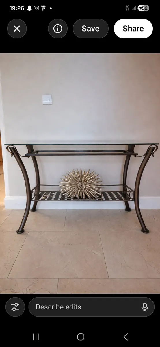 Hall table and matching mirror - Image 1