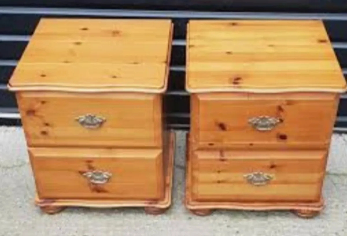 Solid pine bed side lockers